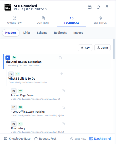 Heading (H1–H6) Screenshot